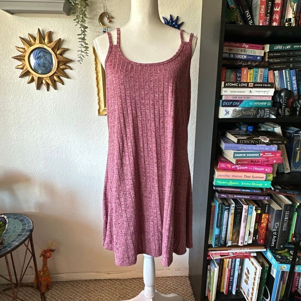 Ekouaer Size Large burgundy Knee length dress NWT